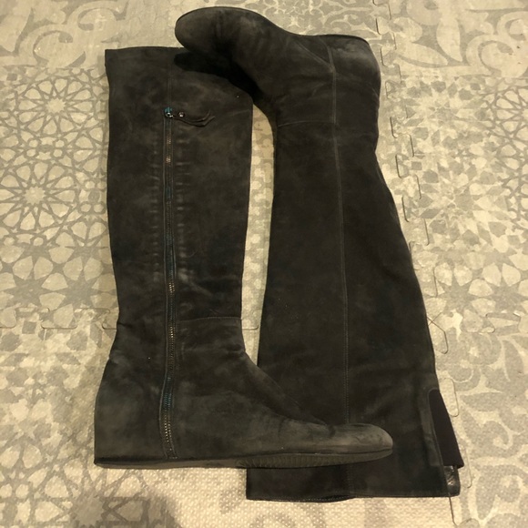 [Stuart Weitzman] Suede Elf OTK Over the Knee Boot - Picture 1 of 8